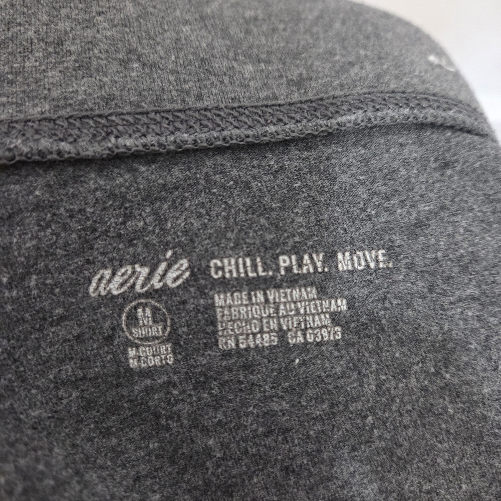 Aerie Chill Play Move Charcoal Gray Pull on Leggings size Medium Short - Picture 6 of 9